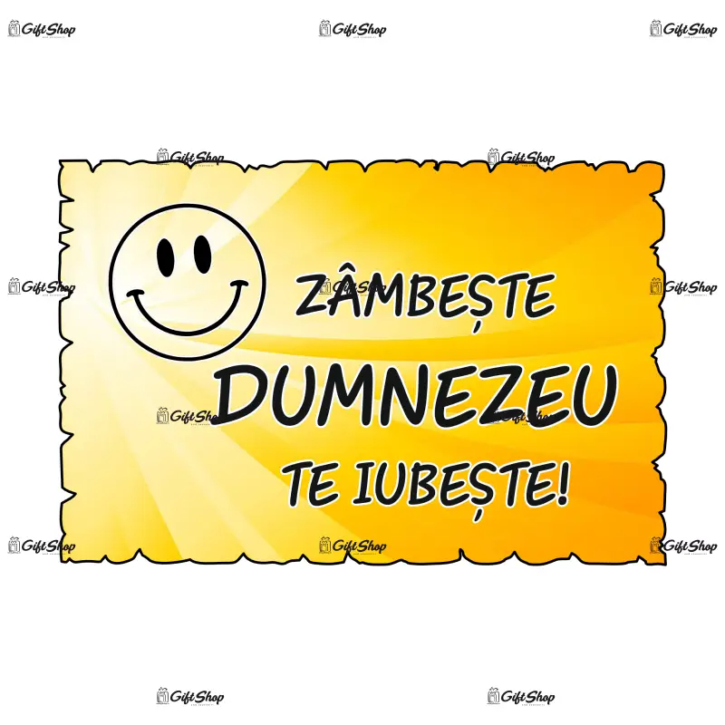 Zambeste dumnezeu te iubeste, magnet frigider mgs042